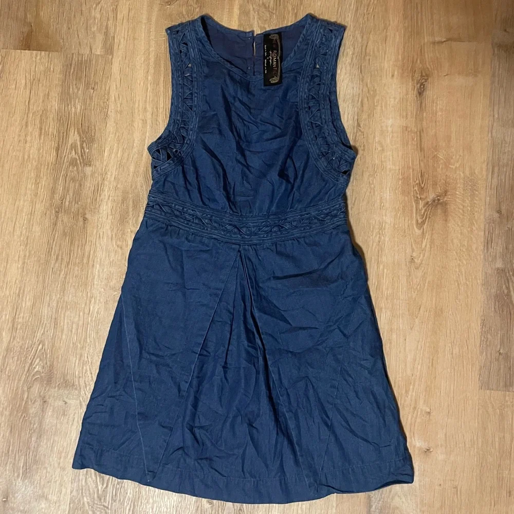 Free People New Romantics Highland Lattice Denim Dress - Picture 3 of 10